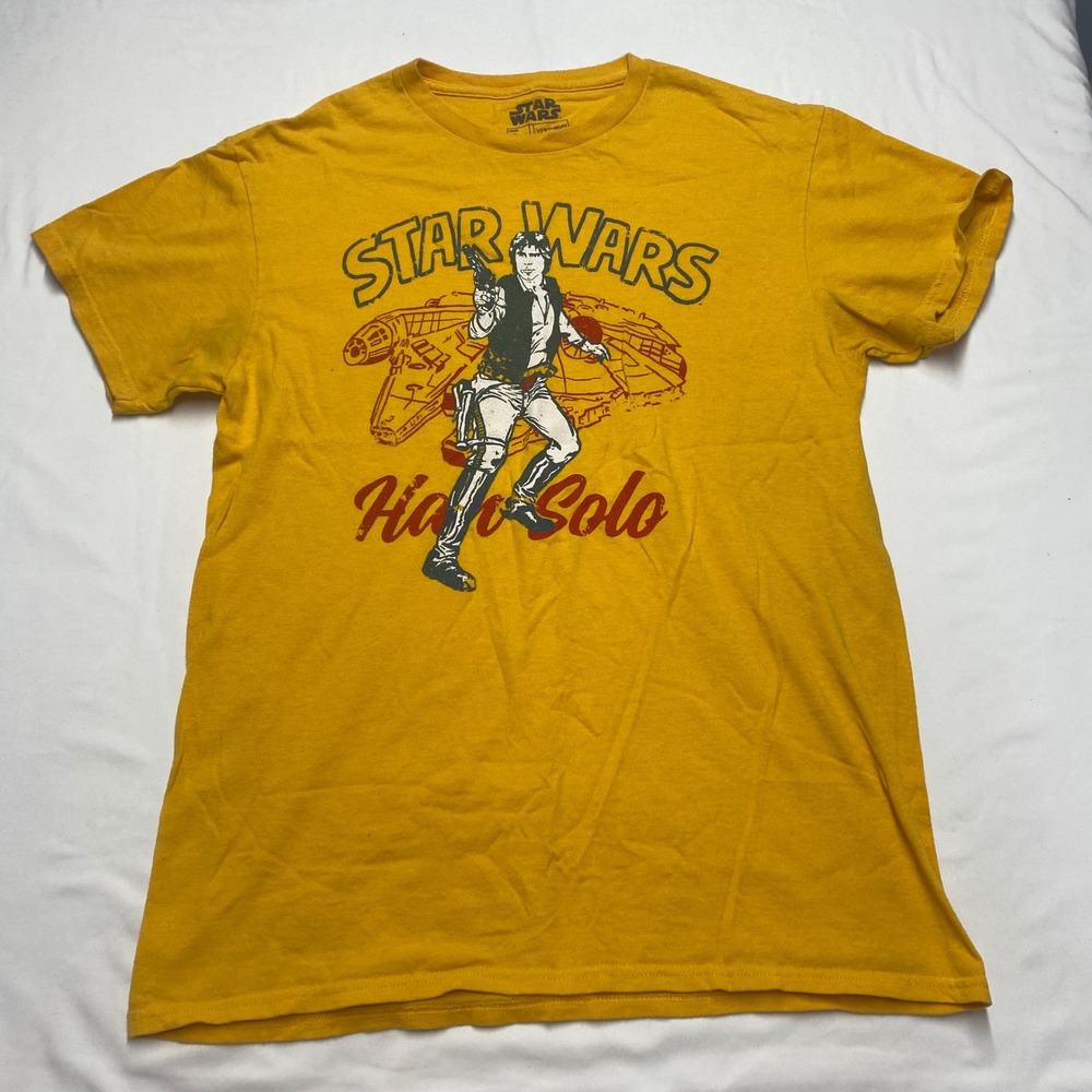 Star Wars Fifth Sun Han Solo Millennium Falcon Graphic T-Shirt Mustard Yellow M